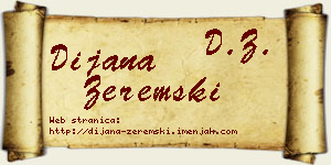 Dijana Zeremski vizit kartica